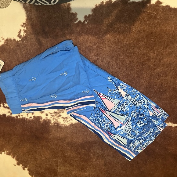 Lilly Pulitzer Bal Harbour Palazzo Pants Blue Nautical Sailboat Print NWT - Picture 5 of 9